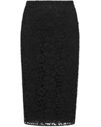 Valentino - Lace-Overlay Mid-Length Skirt - Lyst