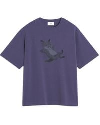 Maison Kitsuné - Maison Kitsuné Chillax Print Oversize T-Shirt - Lyst