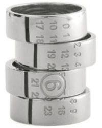 MM6 by Maison Margiela - Stacked Numeric Rings - Lyst