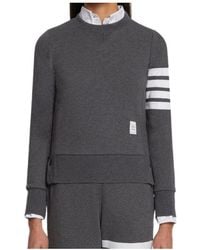 Thom Browne - 4-Bar Crewneck Sweatshirt - Lyst