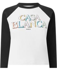 CASABLANCA - Printed Long-Sleeve T-Shirt - Lyst