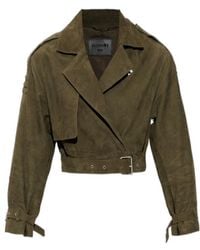 AllSaints - Ophelia Cropped Belted Jacket - Lyst