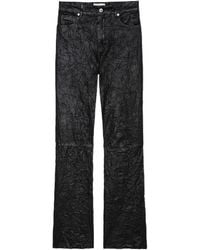 Zadig & Voltaire - Evy Pleated Leather Pants - Lyst