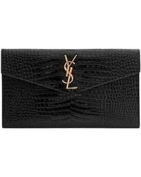 Saint Laurent - Uptown Logo Clutch Bag - Lyst