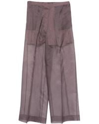 Antonelli - Sheer Wide-Leg Trousers - Lyst