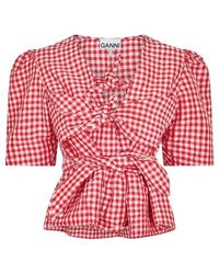 Ganni - Short-Sleeved Shirt - Lyst