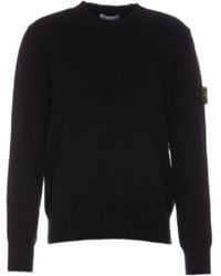 Stone Island - Logo Patch Crewneck Jumper - Lyst