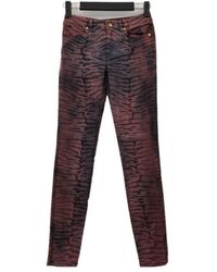 Just Cavalli - Textured And Patterned Denim Pants - Lyst