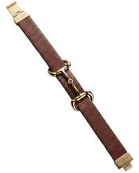 Gucci - Leather Bracelet With Horsebit - Lyst