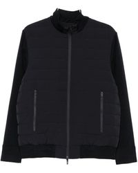 Emporio Armani - Quilted Panel-Sleeve Jacket - Lyst