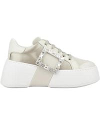 Roger Vivier - Buckle Embellished Sneakers - Lyst