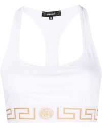 Versace - Greca Border Scoop Neck Triangle Bra - Lyst