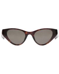 Saint Laurent - Leopardprint Cateye Sunglasses - Lyst