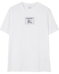 Burberry - Logo Patch Crewneck T-Shirt - Lyst
