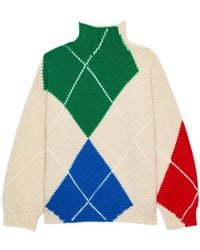 JW Anderson - Jw Anderson X Pringle Turtle-Neck Argyle Jumper - Lyst