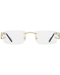 Cartier - Rectangle Frame Glasses - Lyst