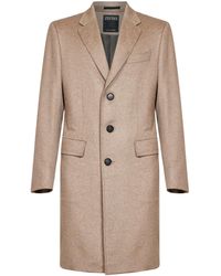ZEGNA - Single-Breasted Cashmere Coat - Lyst