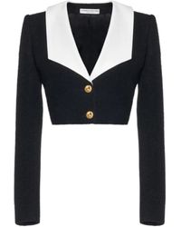 Alessandra Rich - Ruffle-Collar Jacket - Lyst