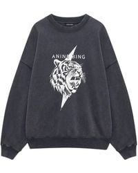 Anine Bing - Miles Tiger-Print Sweatshirt - Lyst