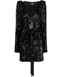 ROTATE BIRGER CHRISTENSEN - Sequin Embellished Wrapped Mini Dress - Lyst