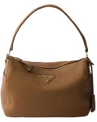 Prada - Zip-Up Medium Shoulder Bag - Lyst
