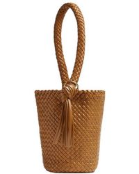 Bottega Veneta - Logo Knitted Bucket Shoulder Bag - Lyst