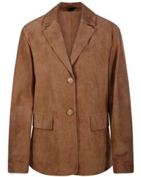 ジャケット Max Mara`s Carla Popeline Shirt Jacket Max Mara 'S Carla Popeline Shirt Jacket in Gray | Lyst