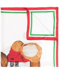Moschino - Teddy Bear-Print Silk Scarf - Lyst