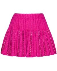 Valentino - Flared Hem Knitted Mini Skirt - Lyst