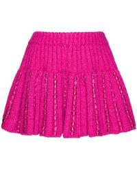 Valentino - Flared Hem Knitted Mini Skirt - Lyst