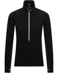 Moncler - Grenoble Half-Zip Polo Neck Sweatshirt - Lyst