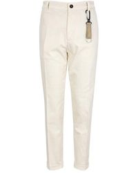 Manuel Ritz - Logo-Detail Turn-Up Trousers - Lyst