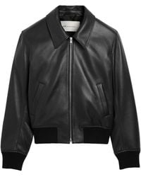 Ami Paris - Lamb Leather Zipped Jacket - Lyst