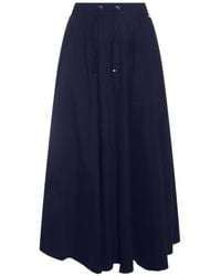 Herno - Drawstring A-Line Midi Skirt - Lyst