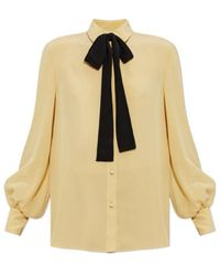 Valentino - Scarf Detailed Button-Up Shirt - Lyst