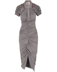 Vivienne Westwood - Pulling Ruched Asymmetric Midi Dress - Lyst