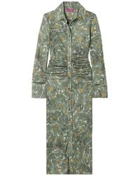 Altuzarra - Claudia Ruched Floral-Print Crepe-Jersey Midi Dress - Lyst