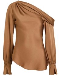 Jonathan Simkhai - Alice Draped Satin Top - Lyst