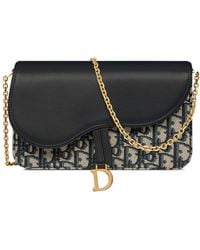 Dior - Medium Saddle Pouch With Chain - Lyst