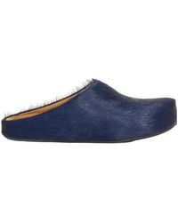 Marni - Long Hair Calfskin Fussbett Sabot - Lyst