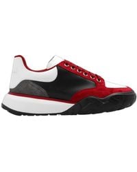 McQueen - Colour-Block Leather Low-Top Sneakers - Lyst