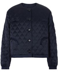 Blazé Milano - Gliss Cropped Quilted Satin Jacket - Lyst