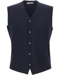 Kangra Cashmere - Kangra Buttoned Knit Vest - Lyst