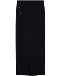 Emporio Armani - Stud-Embellished Wrap-Maxi Skirt - Lyst