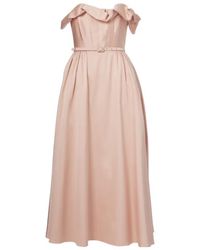 Roland Mouret - Strapless Ruffled Midi Dress - Lyst