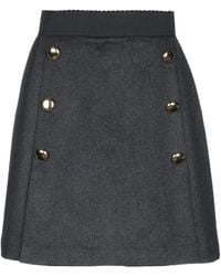 Dolce & Gabbana - Solid-Color Midi Skirt - Lyst