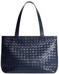 Bottega Veneta - Small Intrecciato Zipped Tote - Lyst