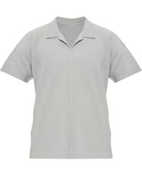 Homme Plissé Issey Miyake - Homme Plissé Issey Miyake Pleated Short Sleeved T-Shirt - Lyst