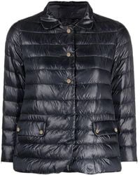 Herno - Crop-Sleeve Quilted Jacket - Lyst