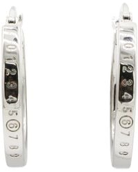 MM6 by Maison Margiela - Numeric Logo Engraved Hoop Earrings - Lyst